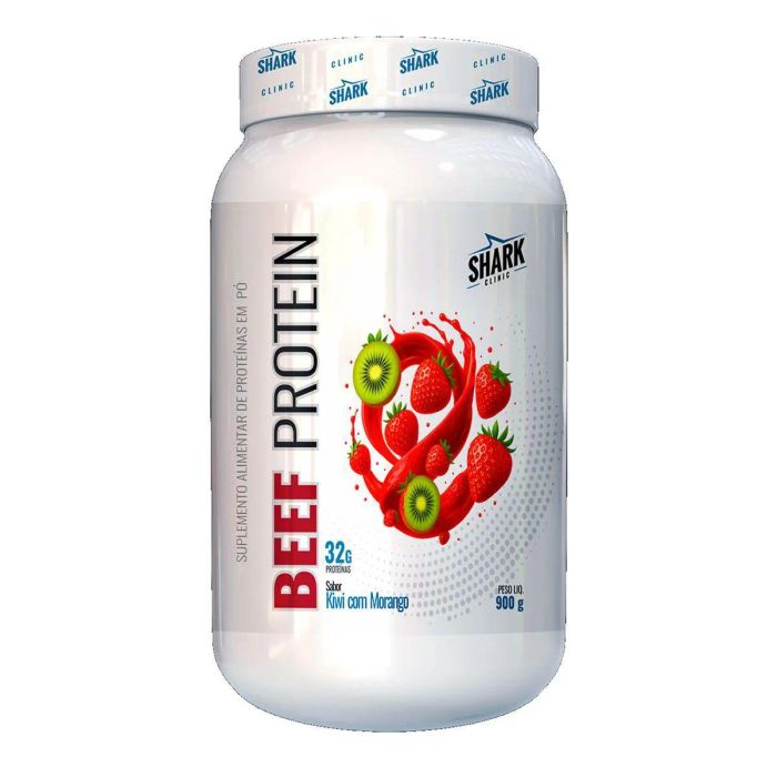 BEEF PROTEIN MORANGO COM KIWI - SHARK PRO 900G