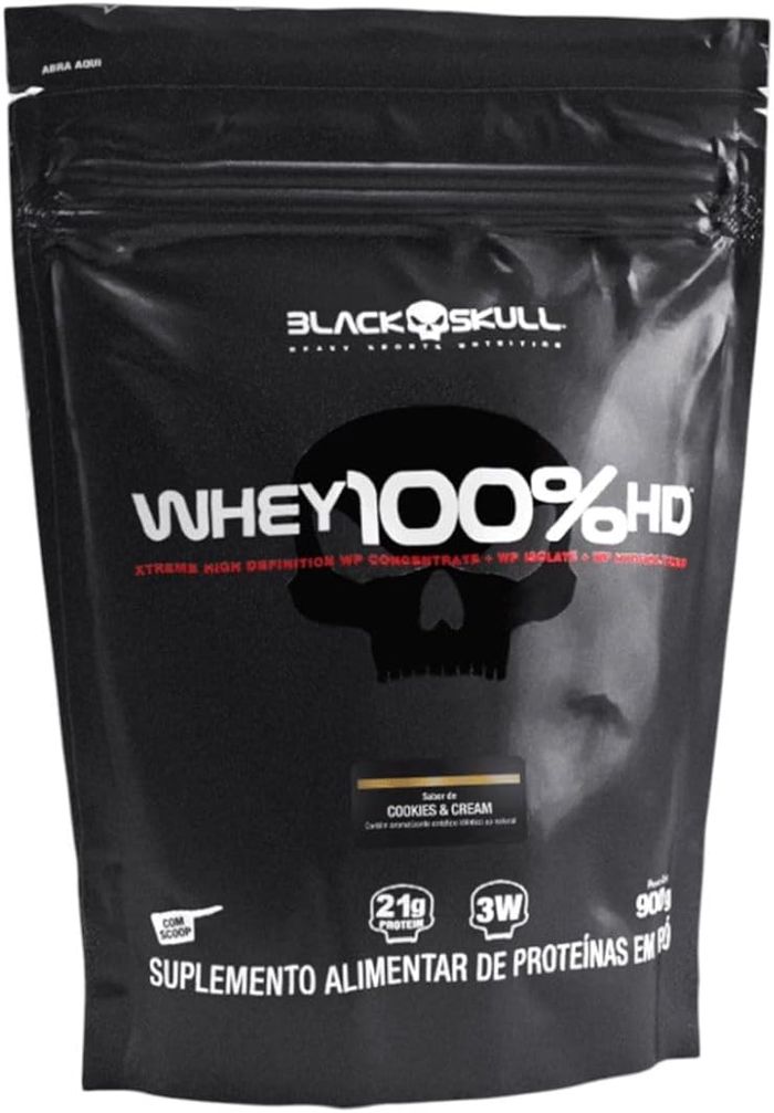 WHEY 100% HD COOKIES & CREAM - BLACKSKULL REFIL 900G