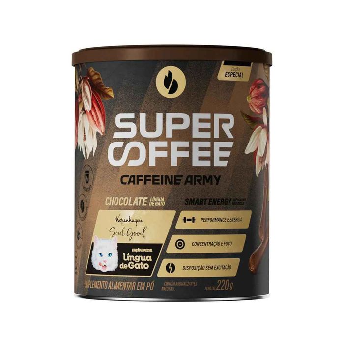 SUPERCOFFEE CHOCOLATE LÍNGUA DE GATO 220G