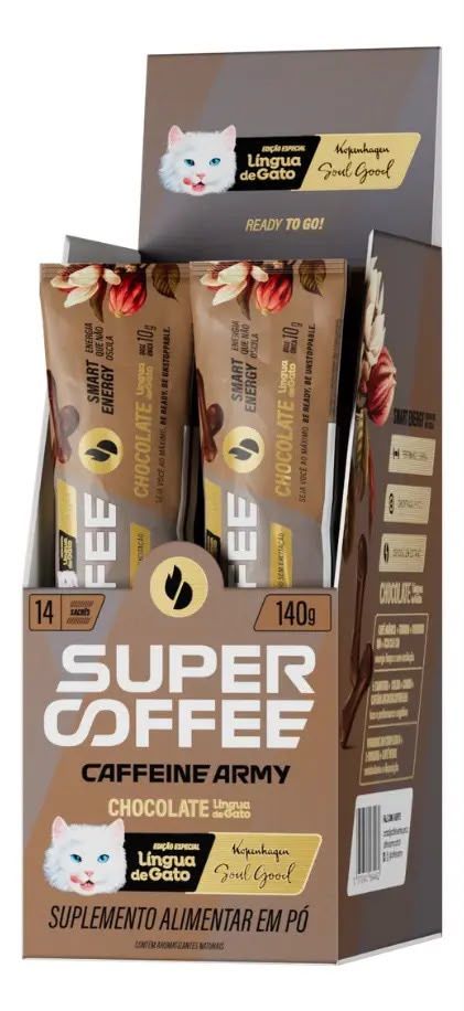 SUPERCOFFEE SACHÊ TO GO CHOCOLATE LÍNGUA DE GATO 10G